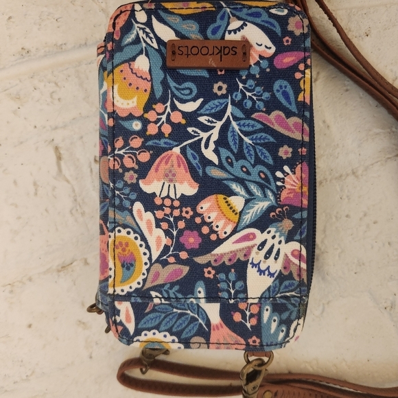 Sakroots Floral Crossbody Bag with Brown Accents - Picture 3 of 7